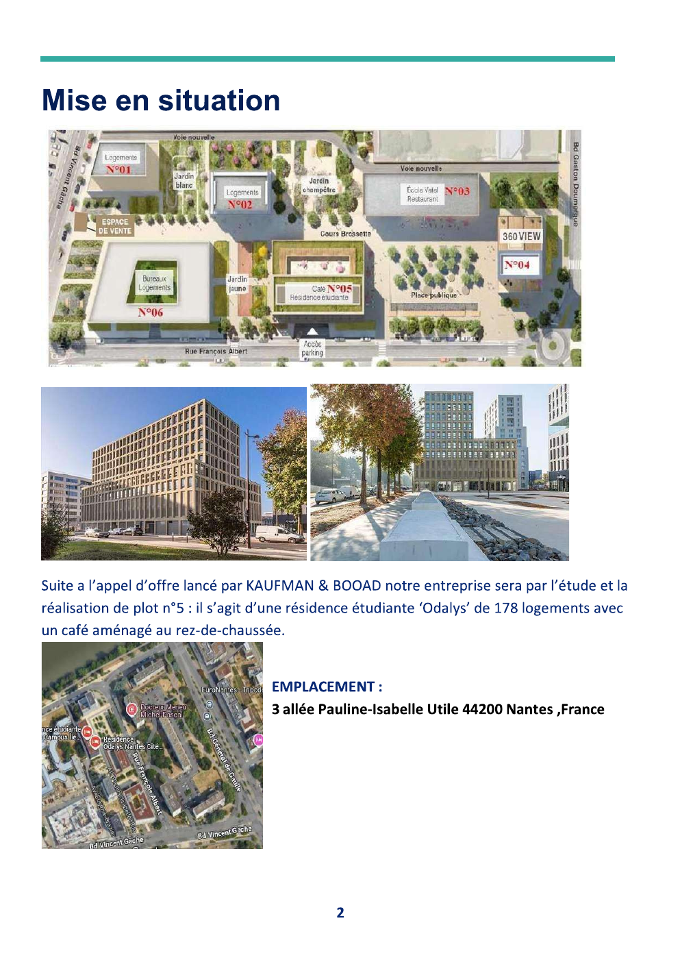 Site context and project location in Nantes